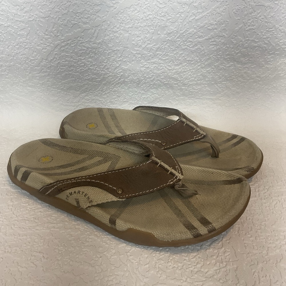 Dr. Martens Brown and Tan Men's Flip-Flops